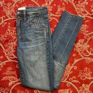 Current Elliot Blue Skinny Jeans size 25 with Faded Wash unique